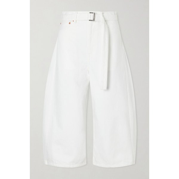 벨티드 크롭 하이웨이스트 배럴 진 46376663162958861