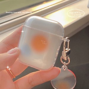  AIR PODS PRO 1/2세대 에어팟1&2세대 에어팟프로 가을선셋 에어팟 투명젤리케이스 키링포함