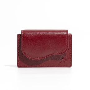 Wave Card Wallet(웨이브 카드지갑)_Burgundy