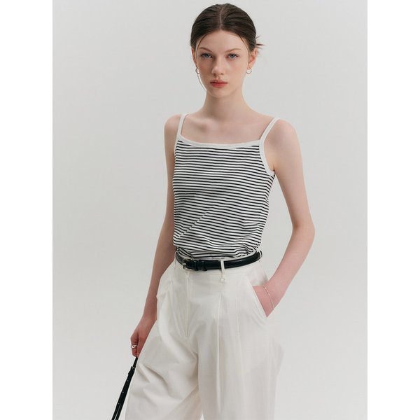 알리사 스트라이프 슬리브리스 탑 / ALYSSA STRIPE SLEEVELESS TOP_2colors