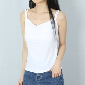 4색 카울넥 더블 스트랩 나시