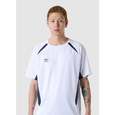 엄브로 남녀공용 PTR 필드트레이닝 메쉬 풋볼 반팔 티셔츠 UQ221SRS51WHT