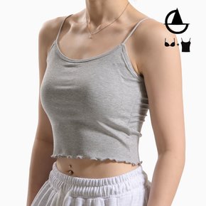 여성 캡나시 브라탑 런닝 노와이어 모달 크롭탑 민소매 du05
