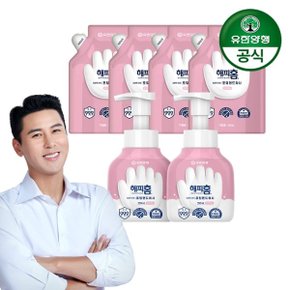 해피홈 SAFE365 핸드워시 핑크포레향 용기 350ml 2개 + 리필 200ml 4개