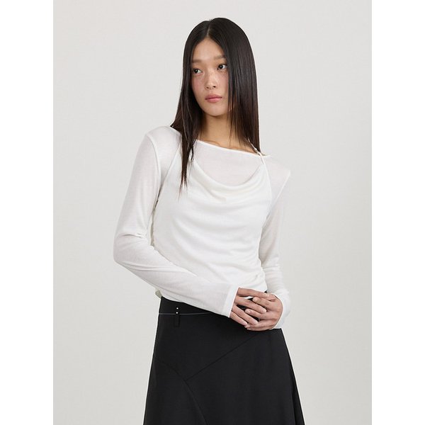 [주미니 PICK] HALTER-NECK 2-WAY LONG SLEEVE TOP OWT