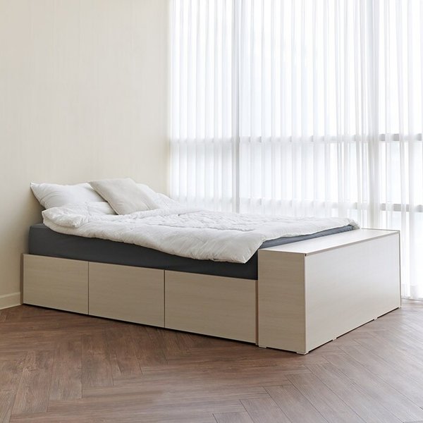 빅수납 낮은헤드 침대 SS(타이트탑 21cm 매트리스) TR5238 (수도권무배)
