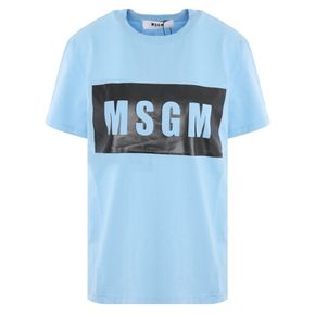 18SS 2442MDM195 184299 82 MSGM 라이트블루 라운드티 53482433