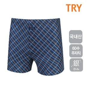 TRY 주자직 남성 트렁크 60수 사각 면팬티 남자 속옷