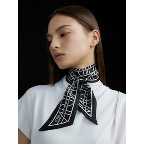 Long Twilly Silk Scarf - AP Black