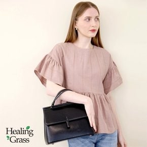 [여주점] 소가죽 심플 베이직 크로스 데일리 핸드백 (블랙) HGLH2876BK