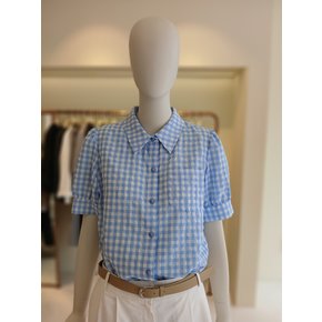 [여주점] 씨씨콜렉트 카라넥체크블라우스E253psc125
