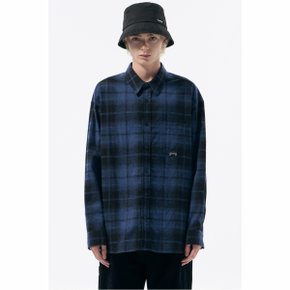 Navy Oversized Fit Somelos Check Shirt_CWSAW24122NYX