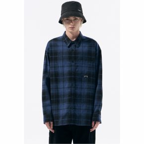 Navy Oversized Fit Somelos Check Shirt_CWSAW24122NYX