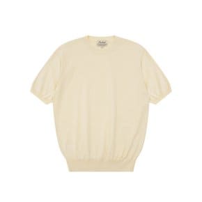 Essential Short Sleeve Round Knit (Ecru)