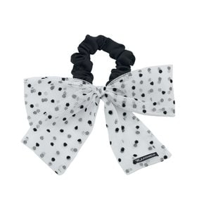 Dotted Mesh Bow Scrunchie  도티드 메쉬 리본 스크런치