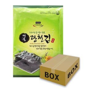 포도씨유 들기름이 듬뿍 명품 광천김 BOX [(20gx8팩)x6개]