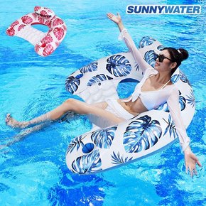 써니워터 리프 체어튜브_블루 물놀이튜브 해먹 수영용품 파도타기 에어베드 의자튜브 라운지튜브