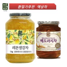 환절기액상차세트 (레몬생강차 1kg+배도라지차 550g)