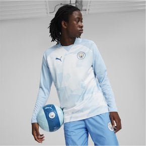 774371 // PUMA 푸마 남여공용 MCFC 맨체스터 시티 FC 프리매치 LS 스웻 긴팔 티셔츠