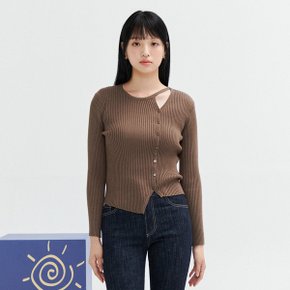 컷아웃 비대칭 골지 가디건 TPAN1CDD4W_P374323807