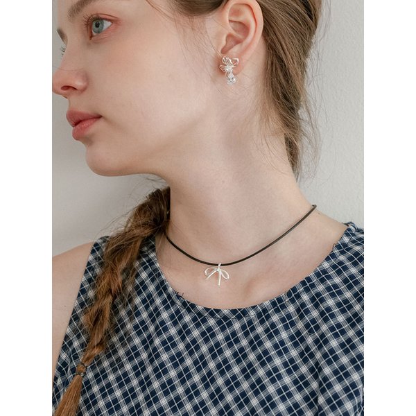 DD_Minimal ribbon necklace_SILVER