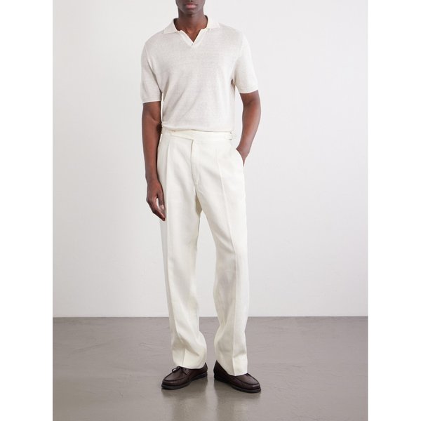 델타 리넨 코튼 블렌드 폴로 셔츠 46376663162994418