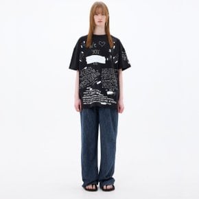 SCRIBBLE T-SHIRT / BLACK