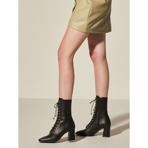 Lace-up Half Boots_Black