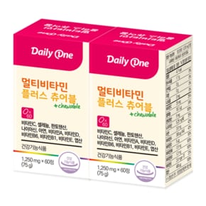 데일리원 멀티비타민 플러스 츄어블 1,250mg X 60정 2통