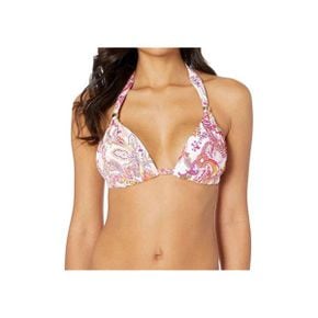 5429742 RALPH LAUREN Fiesta Paisley Molded Cup Slider Bikini Top In Pink