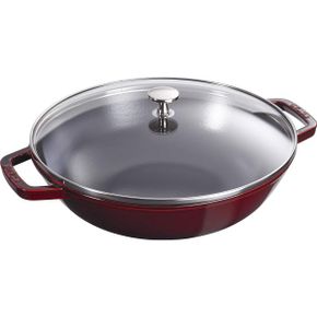 영국 스타우브 후라이팬 STAUB 405114660 Cast Iron Wok Grenadine 30 cm 1682279