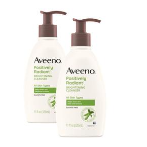 [해외직구] Aveeno 아비노 포지티브 래디언트 브라이트닝 페이셜 클렌저 325ml 2팩