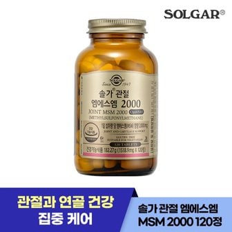 솔가 120정/60일) 솔가 관절 건강 MSM 2000 (소비기한 26년1월1일)