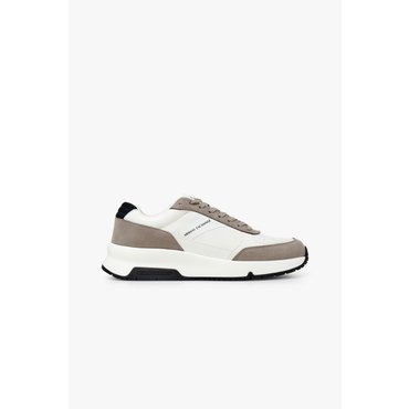 ARMANI EXCHANGE AX 남성 배색 인서트 플랫폼 스니커즈- 오프 화이트(A415175002)