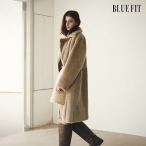 [론칭가 159만원→ 60만원↓] 블루핏X로보 스페인 라도마 더블 롱 무스탕 (리버시블)