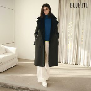 [론칭가 159만원→ 60만원↓] 블루핏X로보 스페인 라도마 더블 롱 무스탕 (리버시블)