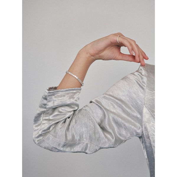 [925 silver] Huit.silver.95 / carre dew bracelet