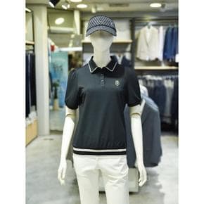 세이브존03 그린조이 골프 여성 여름 프릴 카라 솔리드 PK 티셔츠 GS23 (S14923492)
