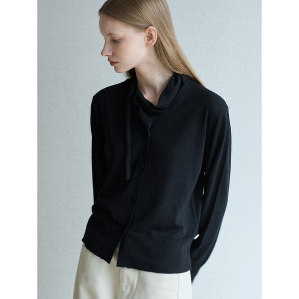 Tie Two-way Cardigan_Black
