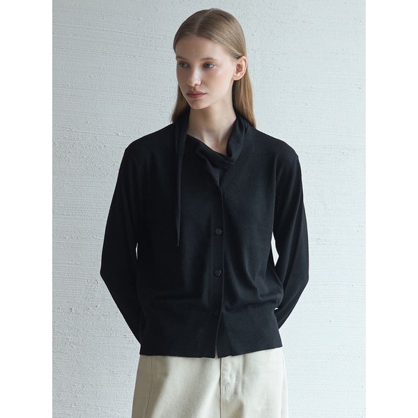 Tie Two-way Cardigan_Black