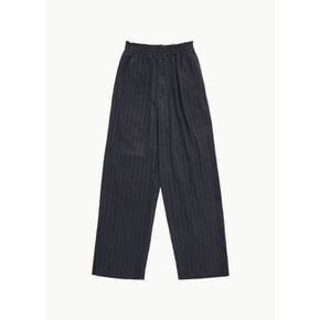 씨올 26SS Raw Edge Easy Pants, Dark Navy Stripe
