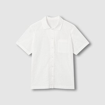 JAJU 여 소프트 시어서커 반팔 파자마 셔츠 J206201068001