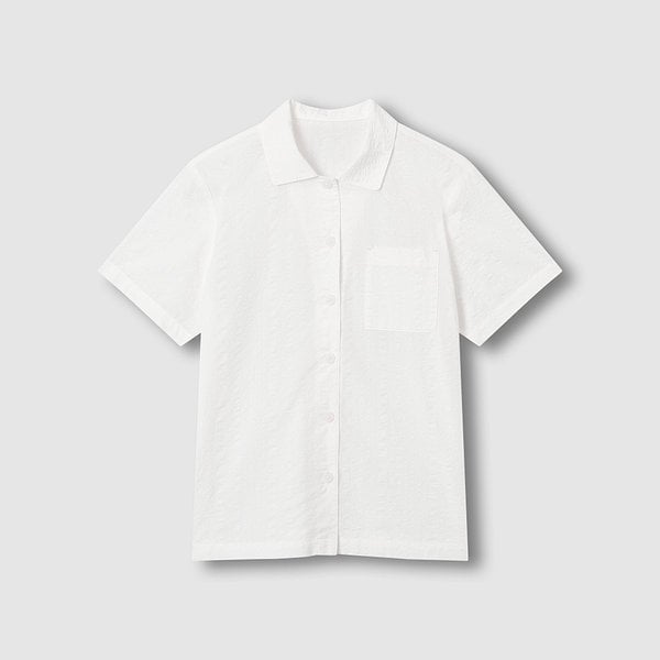 여 소프트 시어서커 반팔 파자마 셔츠 J206201068001