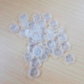 투명 꼬다리 12mm 13mm 딱딱재질 강성 강질 고무 단추 실리콘 버튼 부속 재료 버튼 단추 꼬다리
