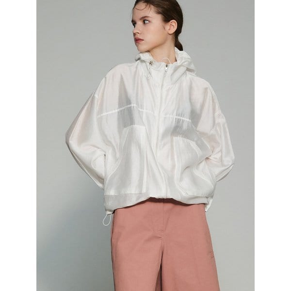 Linear Flow Airy Windbreaker_White