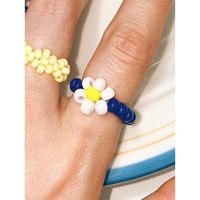 Blue Daisy Bold Beads Ring 비즈반지