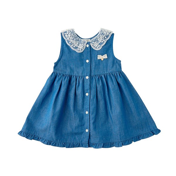 [여주점] [오프라벨 여주점] 밍크뮤 (BL) 퓨어레이스카라데님드레스 (35315-401-01)