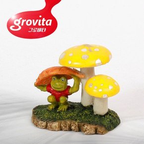 그로비타 버섯개구리 장식소품(KP017-5-012C)어항 장식 수조 꾸미기 은식처 놀이터