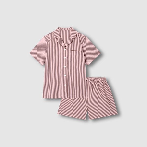 여 60수 코튼 라인 3부 파자마 세트 J216201008065