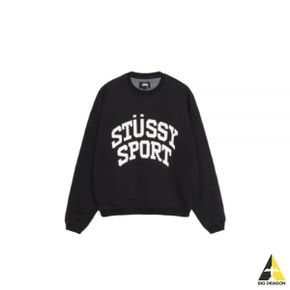 스투시 118537 WASHED BLACK (빅 크래클 스포츠 크루)